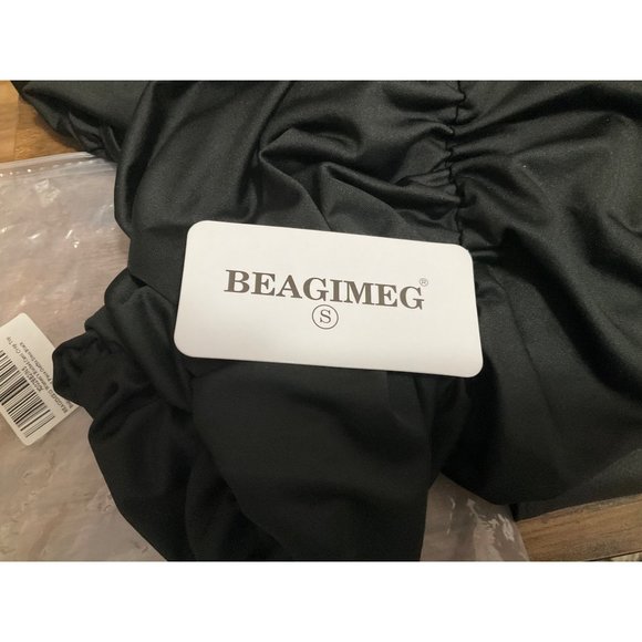 NWT Beagimeg Women’s Ruched Cami Crop Top 2 Piece Mini Dress Size: Small - Picture 4 of 4